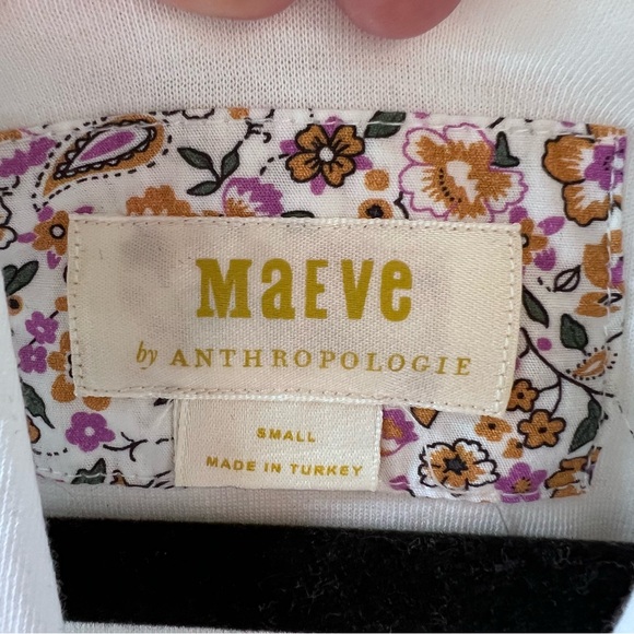 ⭐️ Small Maeve by Anthropologie White Faux Wrap Top - Picture 5 of 7